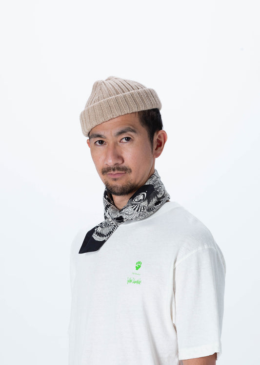 Cotton Scarf small "TAKERU IWAZAKI"