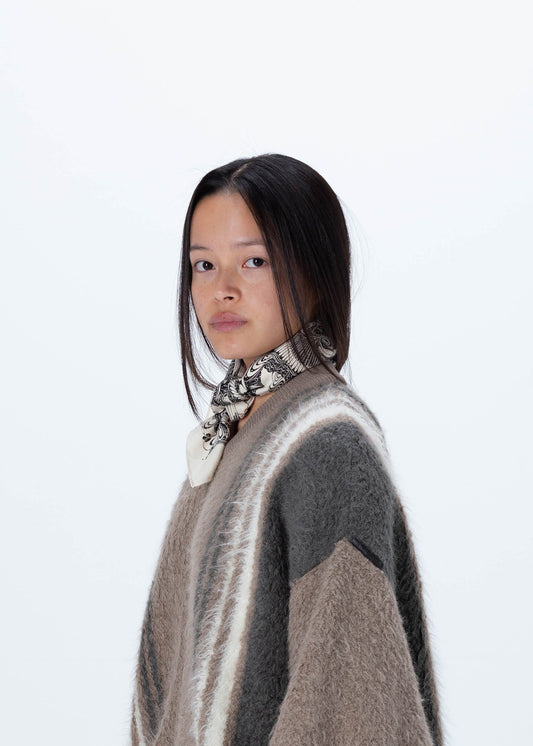 Cotton Scarf small "TAKERU IWAZAKI"
