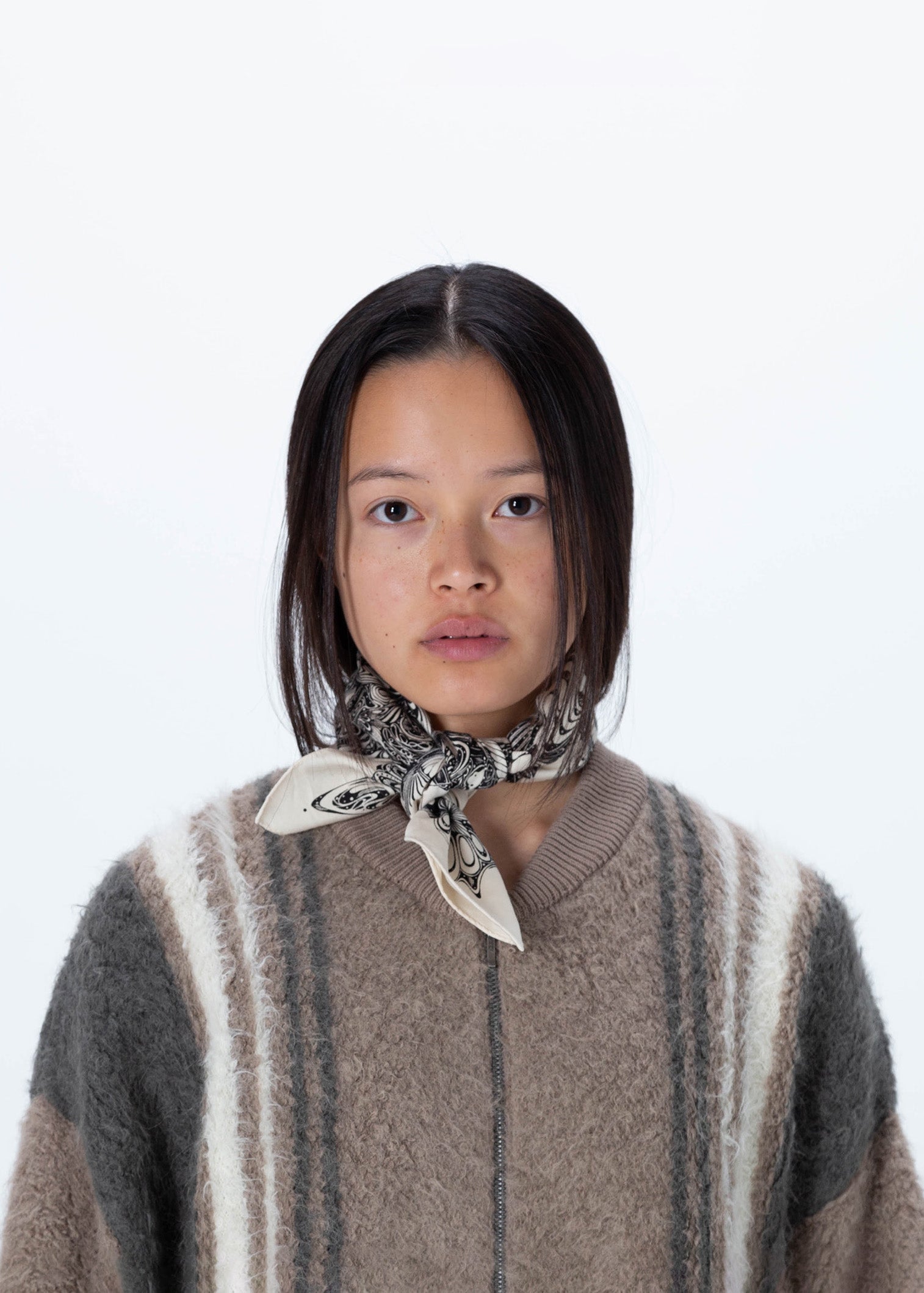 Cotton Scarf small "TAKERU IWAZAKI"