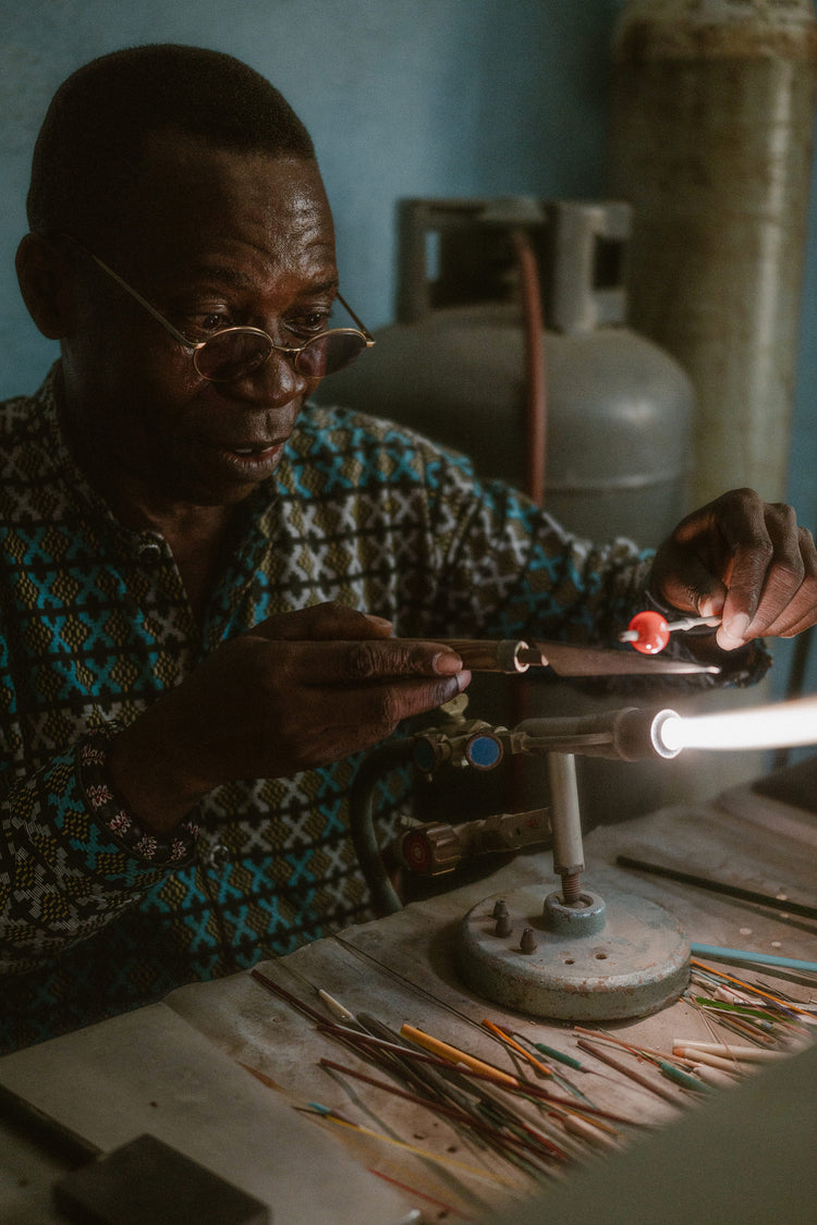 Glass bead making