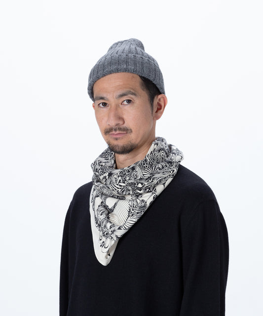 Cotton Scarf large "TAKERU IWAZAKI"