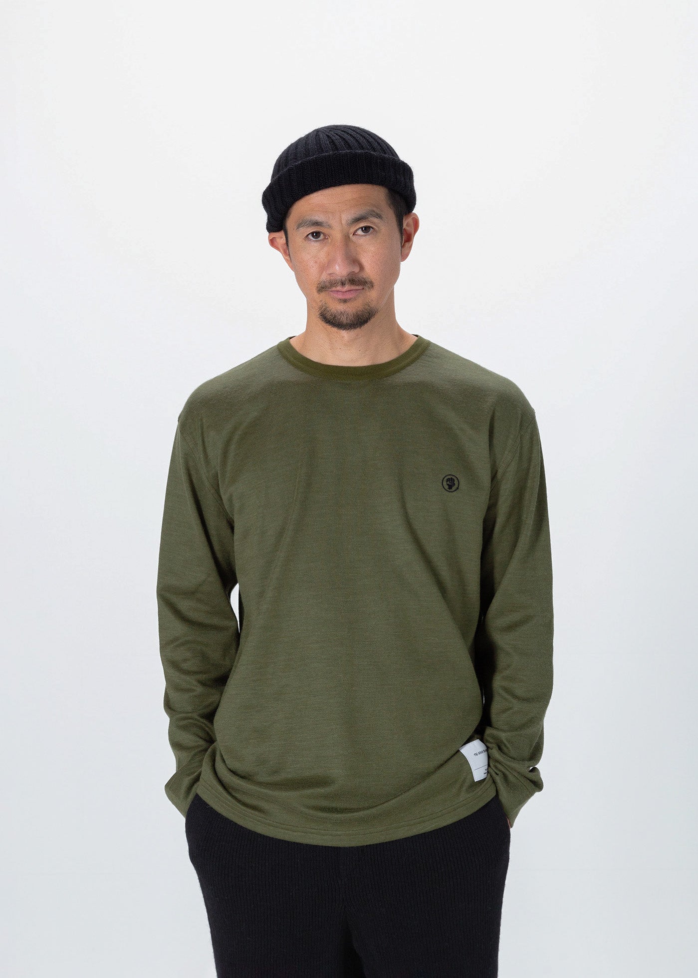Cut/Sew Long Sleeve Shirt with Embroidery