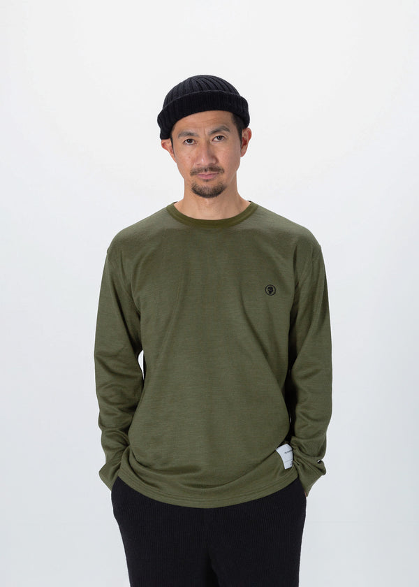Cut/Sew Long Sleeve Shirt with Embroidery