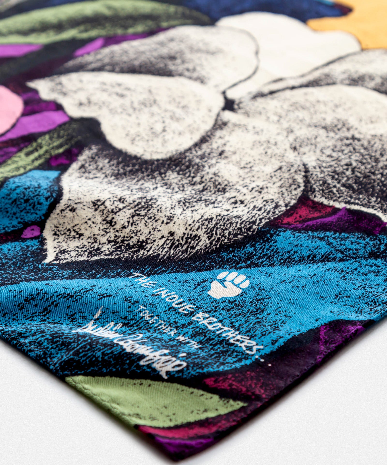Cotton Scarf small "LET IT FLOW"