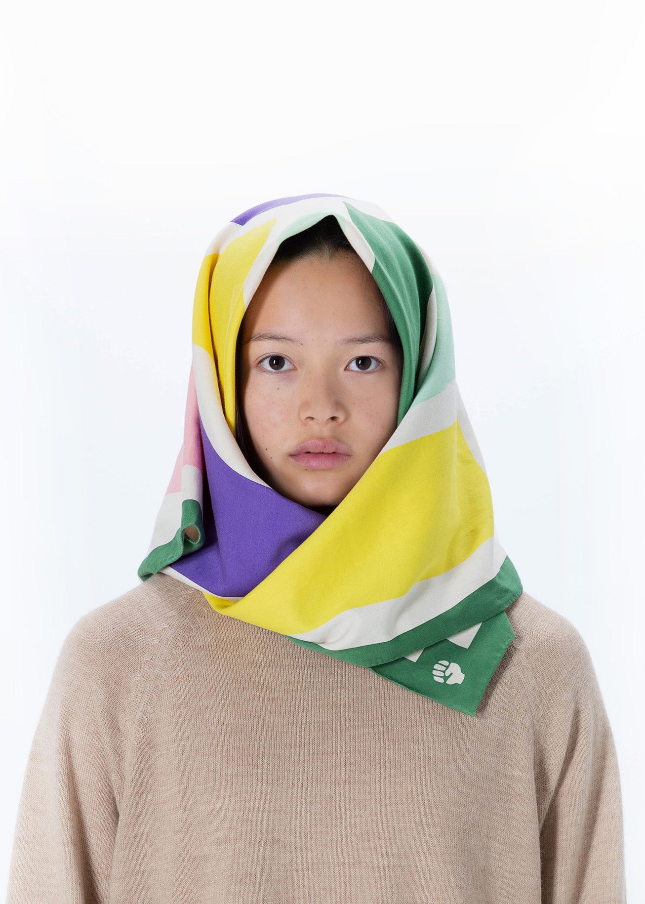 Cotton Scarf large "ME WE"