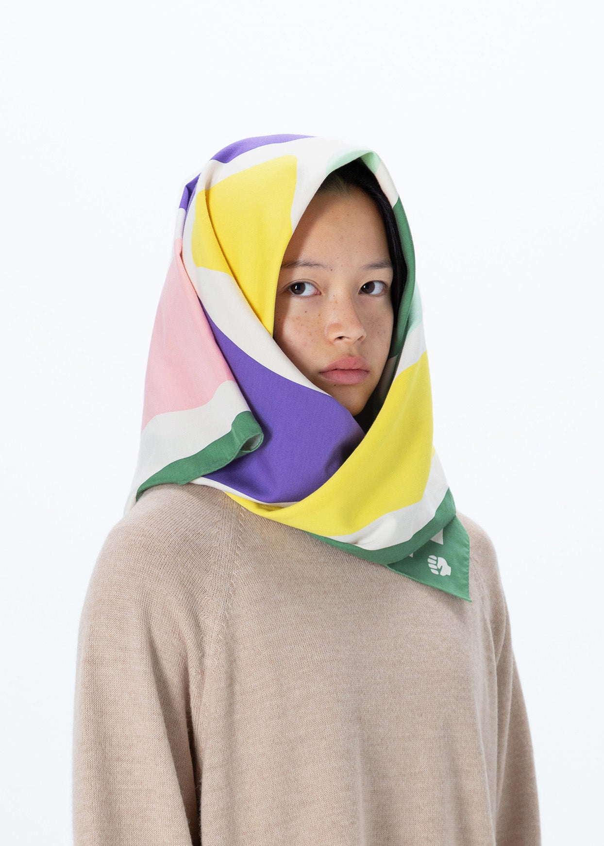 Cotton Scarf large "ME WE"