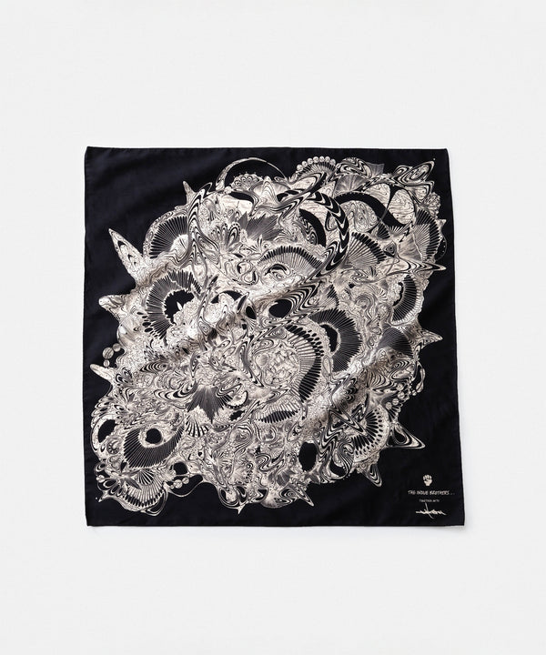 Cotton Scarf small "TAKERU IWAZAKI"