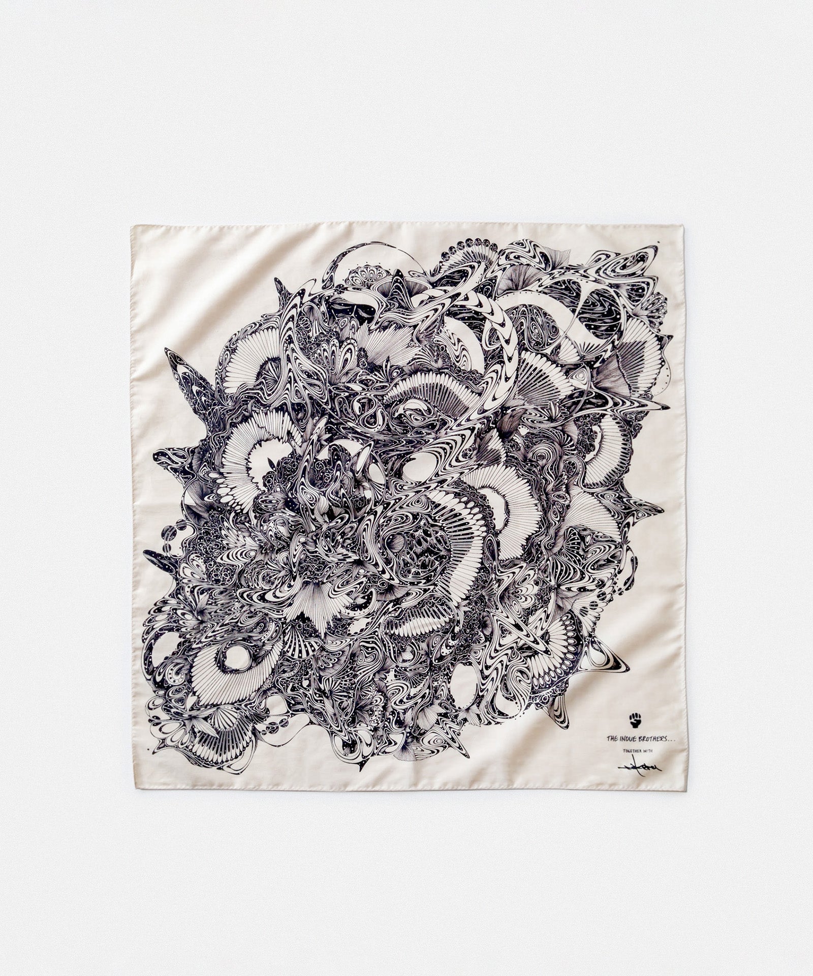 Cotton Scarf large "TAKERU IWAZAKI"