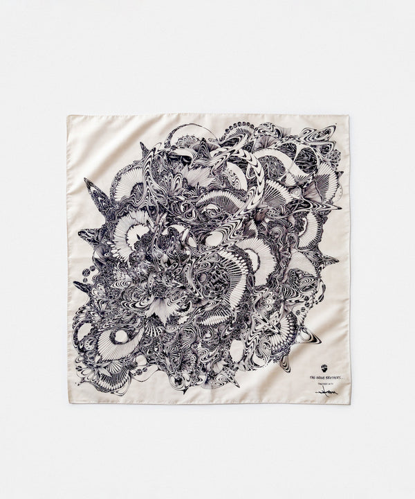 Cotton Scarf small "TAKERU IWAZAKI"