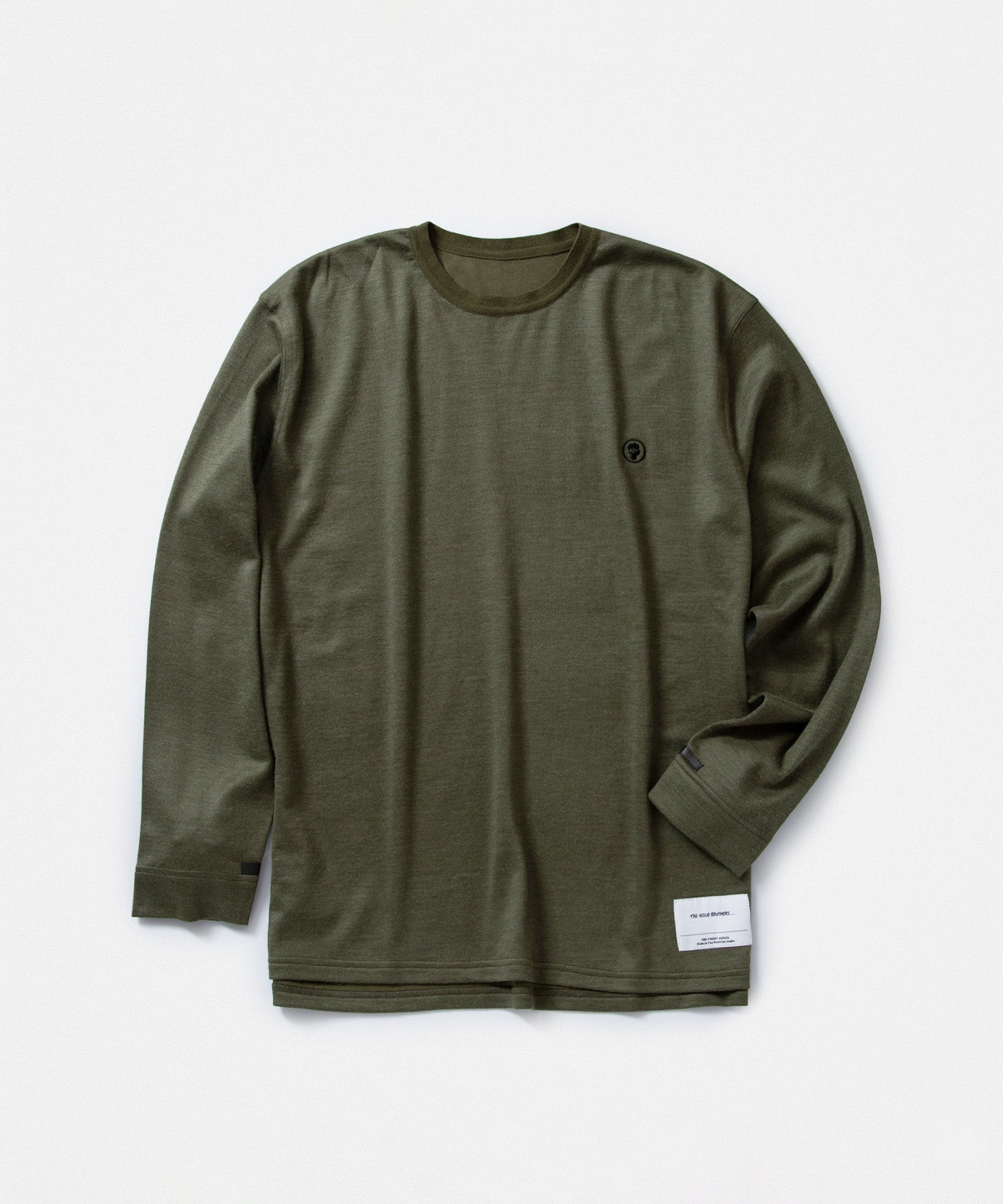 Cut/Sew Long Sleeve Shirt with Embroidery